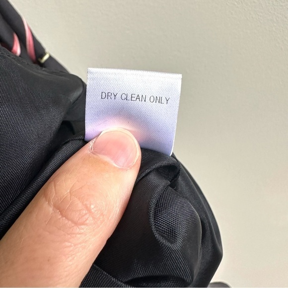 NWT Melly M 100% Silk Equestrian Print Ruffle Sleeve + Hem Mini Dress Black Pink - Picture 8 of 8